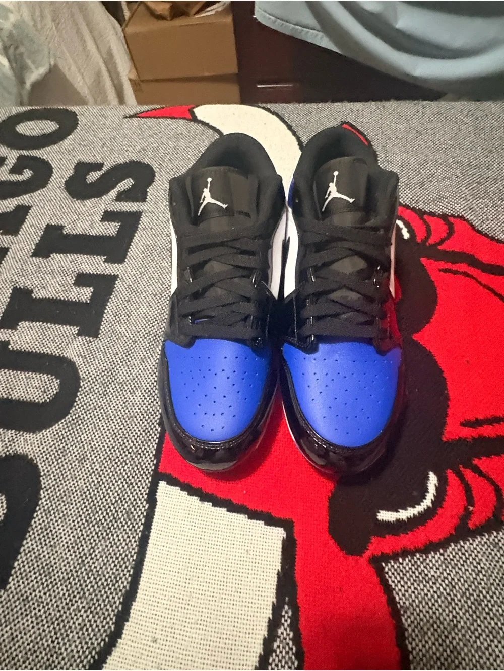 Nike Air Jordan 1 low TD Game Royal black and white football cleats size 9 new